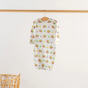King Cake Organic Cotton Kids Mardi Gras Pajamas by Nola Tawk, Southern food gift detail photo 3