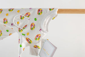King Cake Organic Cotton Kids Mardi Gras Pajamas by Nola Tawk, Southern food gift detail photo 5