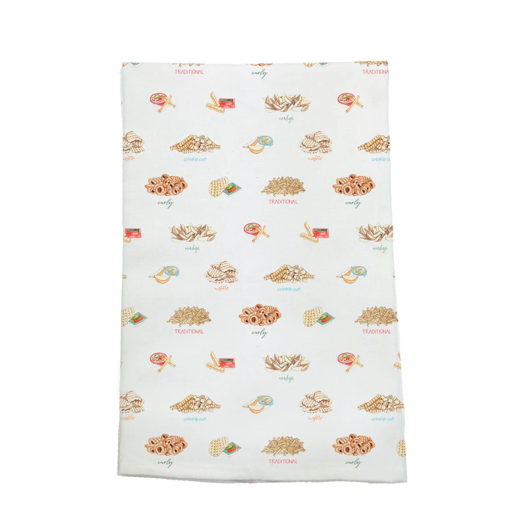 Know Your French Fries Organic Cotton Kitchen Towel by Nola Tawk, tea towel main product photo