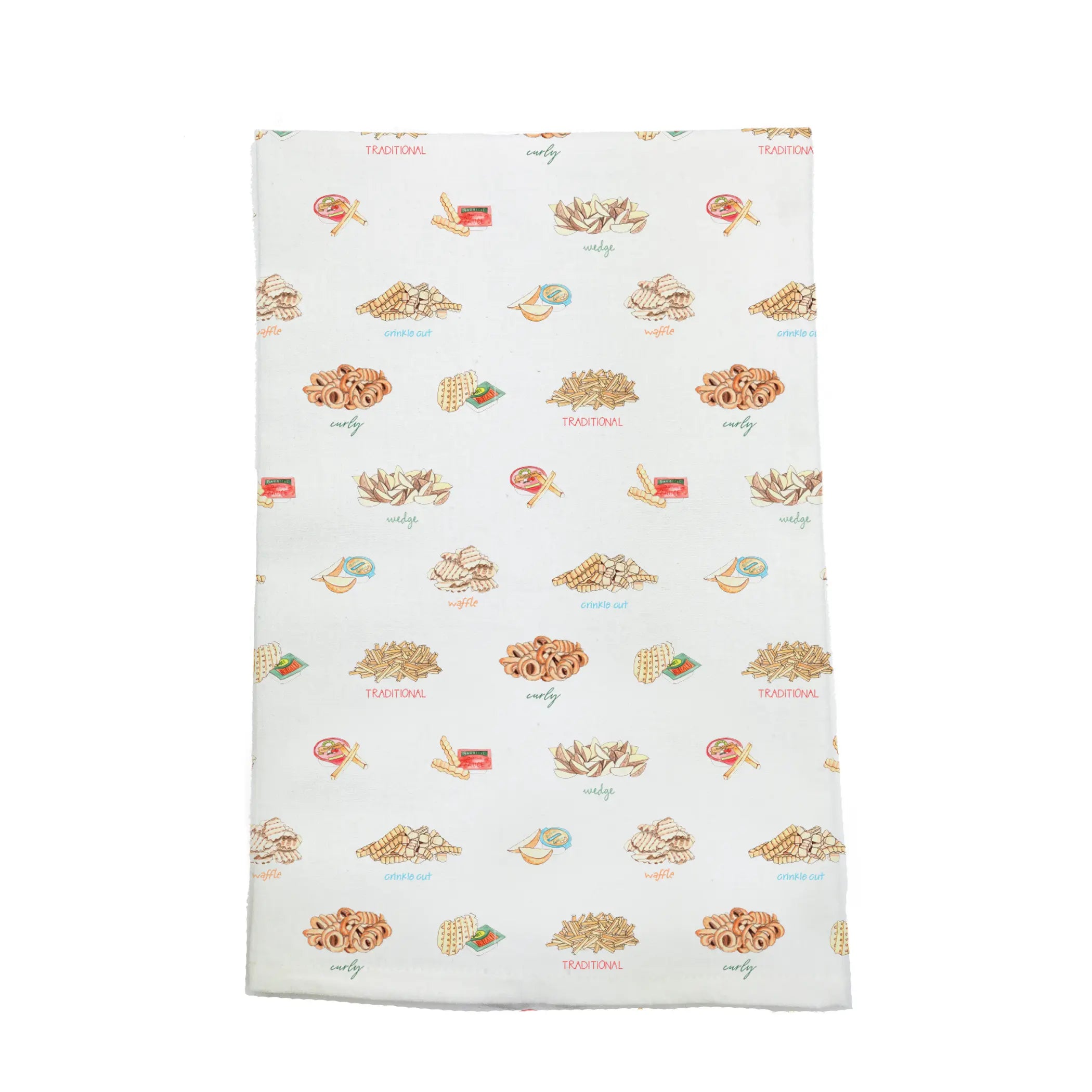 Know Your French Fries Organic Cotton Kitchen Towel by Nola Tawk, tea towel main product photo