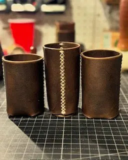 Koozies by Kw Leatherworks, custom drinkware detail photo 6