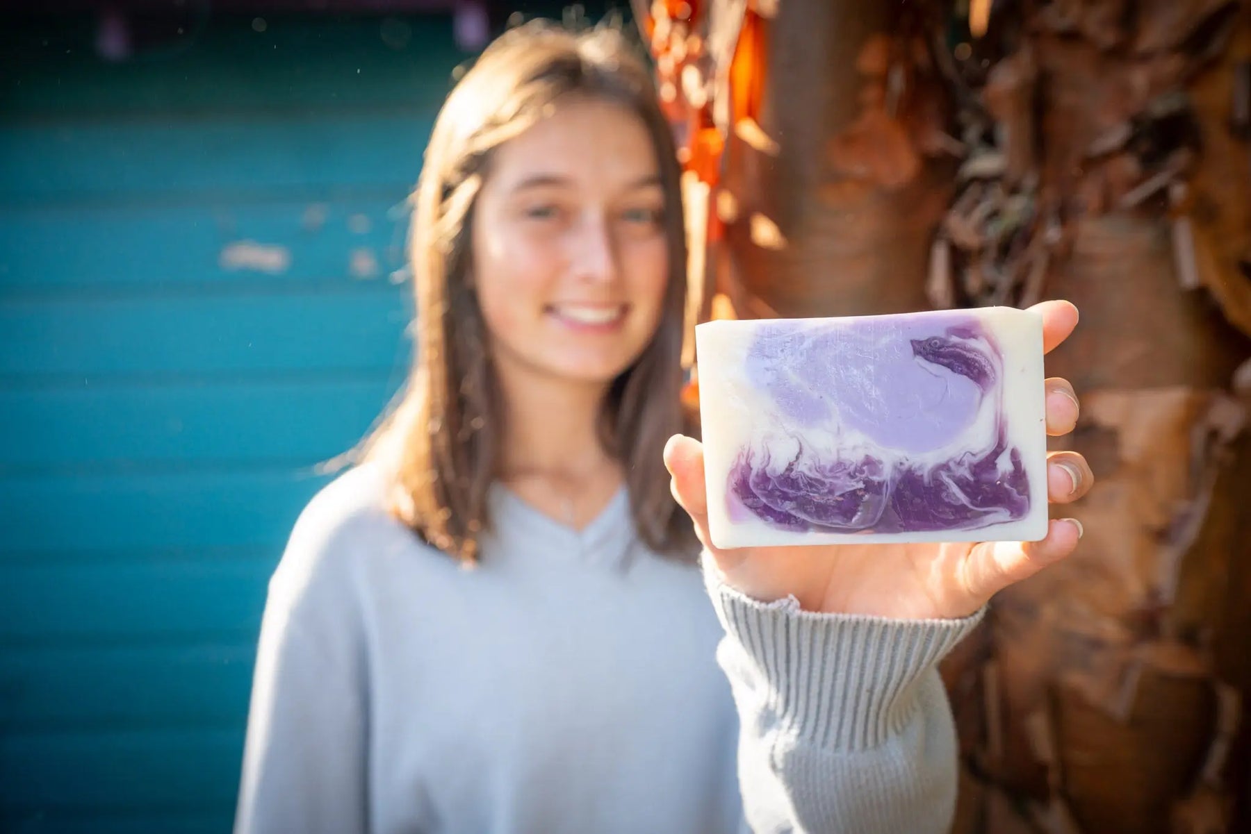Lavender Goat'S Milk Soap Slice 5 Oz. by Essential Journeys, natural skincare detail photo 4