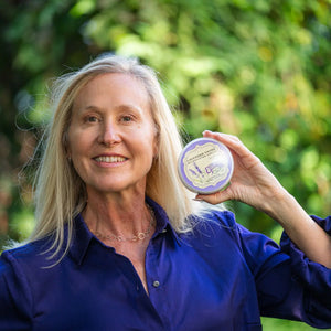 Lavender Thyme Arnica Soufflè 8 Oz. by Essential Journeys, handmade bath and body detail photo 5