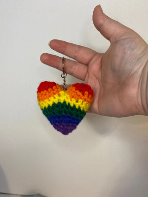 LGBTQ Heart Keychain by Klassy Krafts, 3D printed gift main product photo