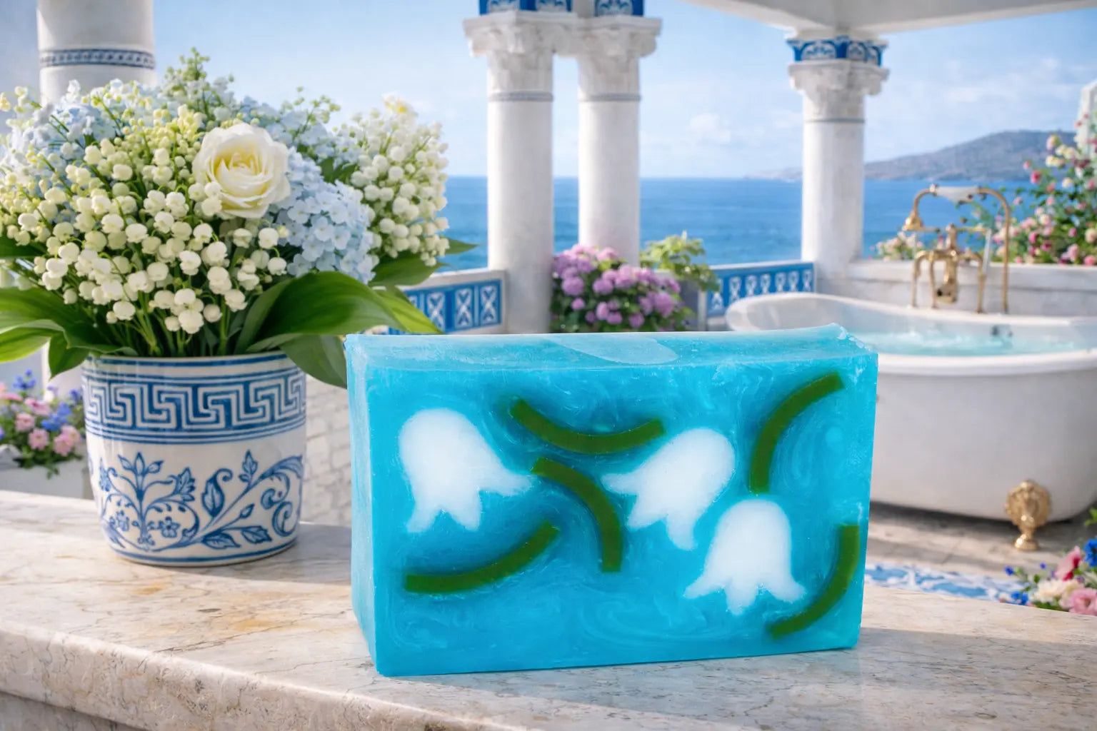 Lily Of The Valley Soap Slice 5.5 Oz. by Essential Journeys, natural skincare detail photo 3