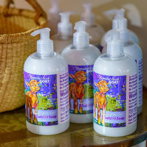 Liquid Soap - Lavender Goats Milk 16 Oz. by Essential Journeys, natural skincare detail photo 5
