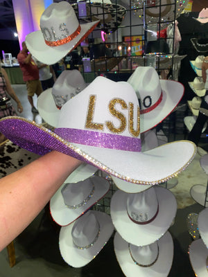 Lsu Hat by Rhinestone Cowgirl, Southern lifestyle apparel detail photo 2