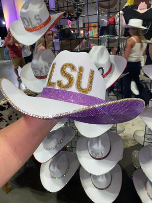 Lsu Hat by Rhinestone Cowgirl, Southern lifestyle apparel detail photo 3