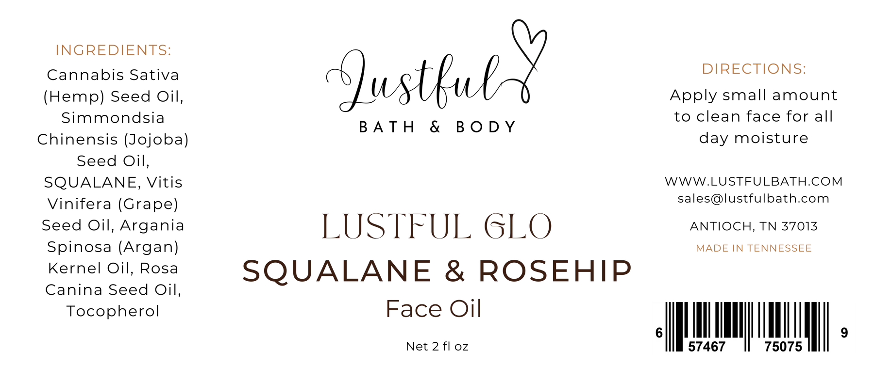Lustful Glo Face Oil by Lustful Bath, LLC, natural skincare detail photo 2