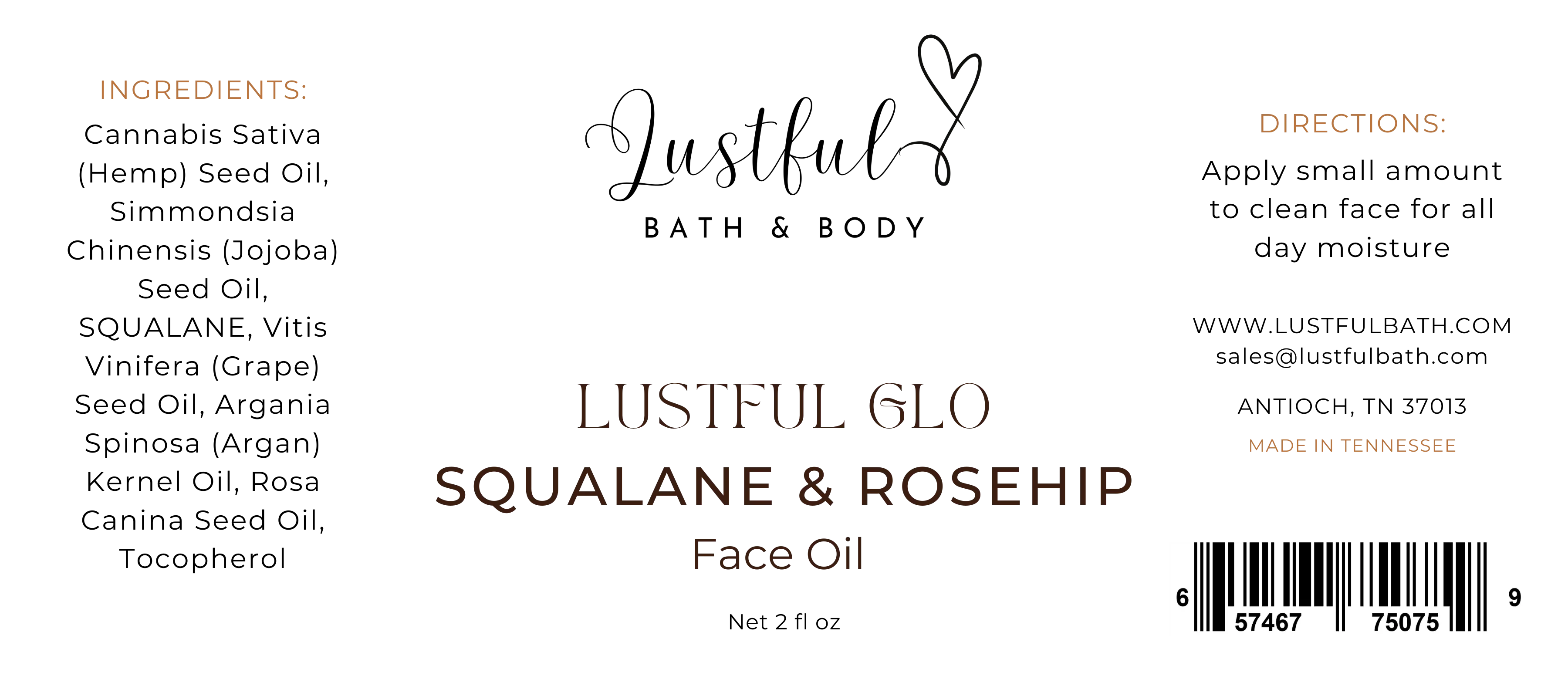 Lustful Glo Face Oil by Lustful Bath, LLC, natural skincare detail photo 2