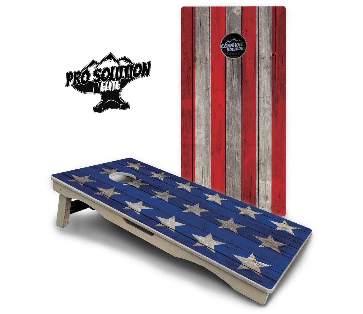 Large Stars & Stripes Cornhole Boards - Pro Solution Elite Series by Cornhole Solutions, custom cornhole board detail photo 2