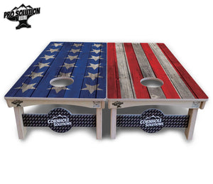 Large Stars & Stripes Cornhole Boards - Pro Solution Elite Series by Cornhole Solutions, custom cornhole board detail photo 6