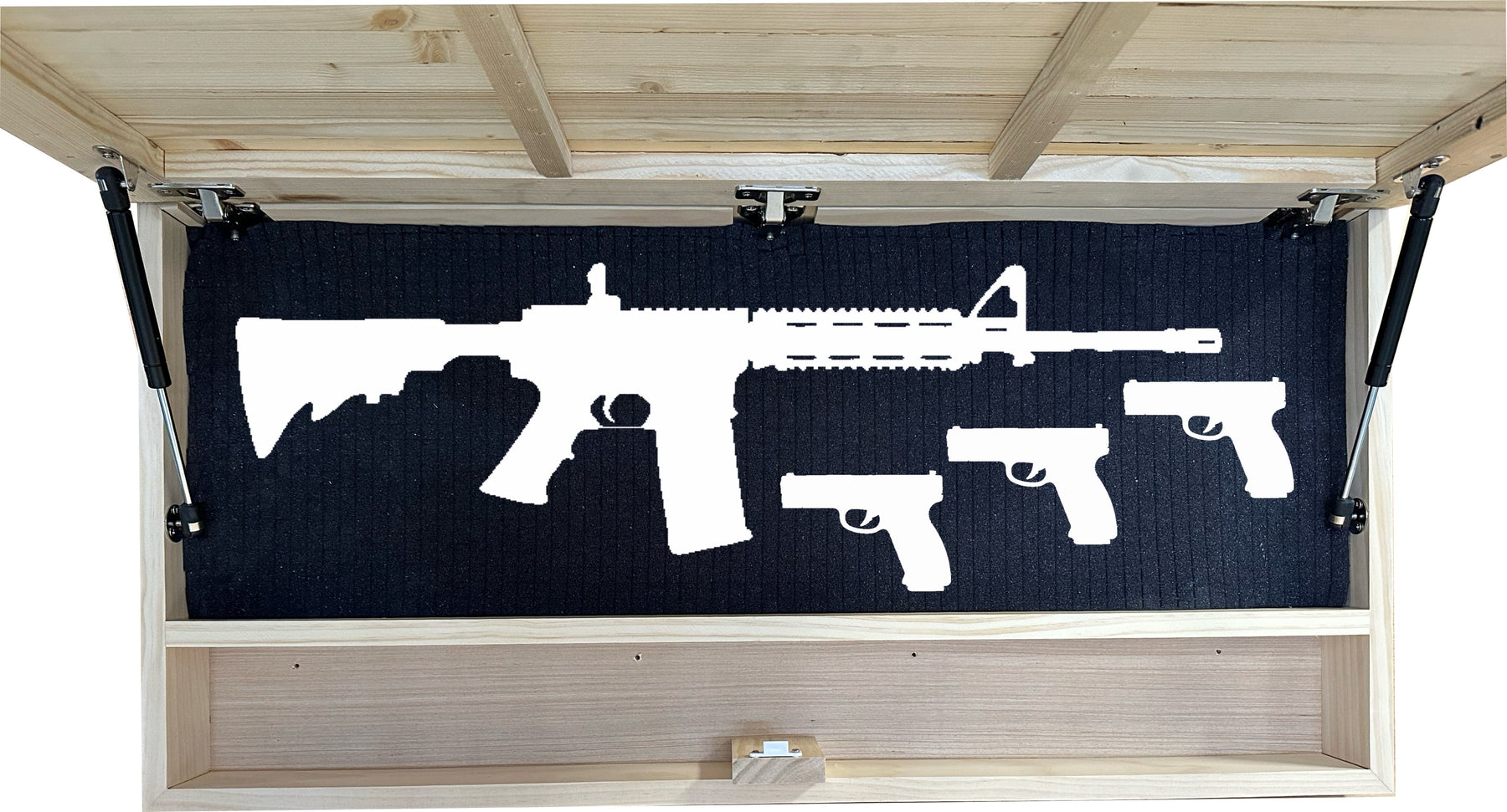 Horse Farm Wall Art Gun Concealment Furniture - Handcrafted Wooden Gun Cabinets - Gun Shelf Hidden Storage for Rifles, Shotguns, & Handguns - Quick Ac by Bellewood Designs