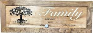 Large Hidden Gun Storage Cabinet with Family Tree Design by Bellewood Designs, Southern home decor detail photo 3