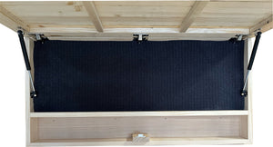 Large American Flag Gun Safe - Quick Access Hidden Gun Safe for Rifles, Shotguns, & Handguns - Gun Concealment Furniture with Magnetic Lock - Gun Self by Bellewood Designs