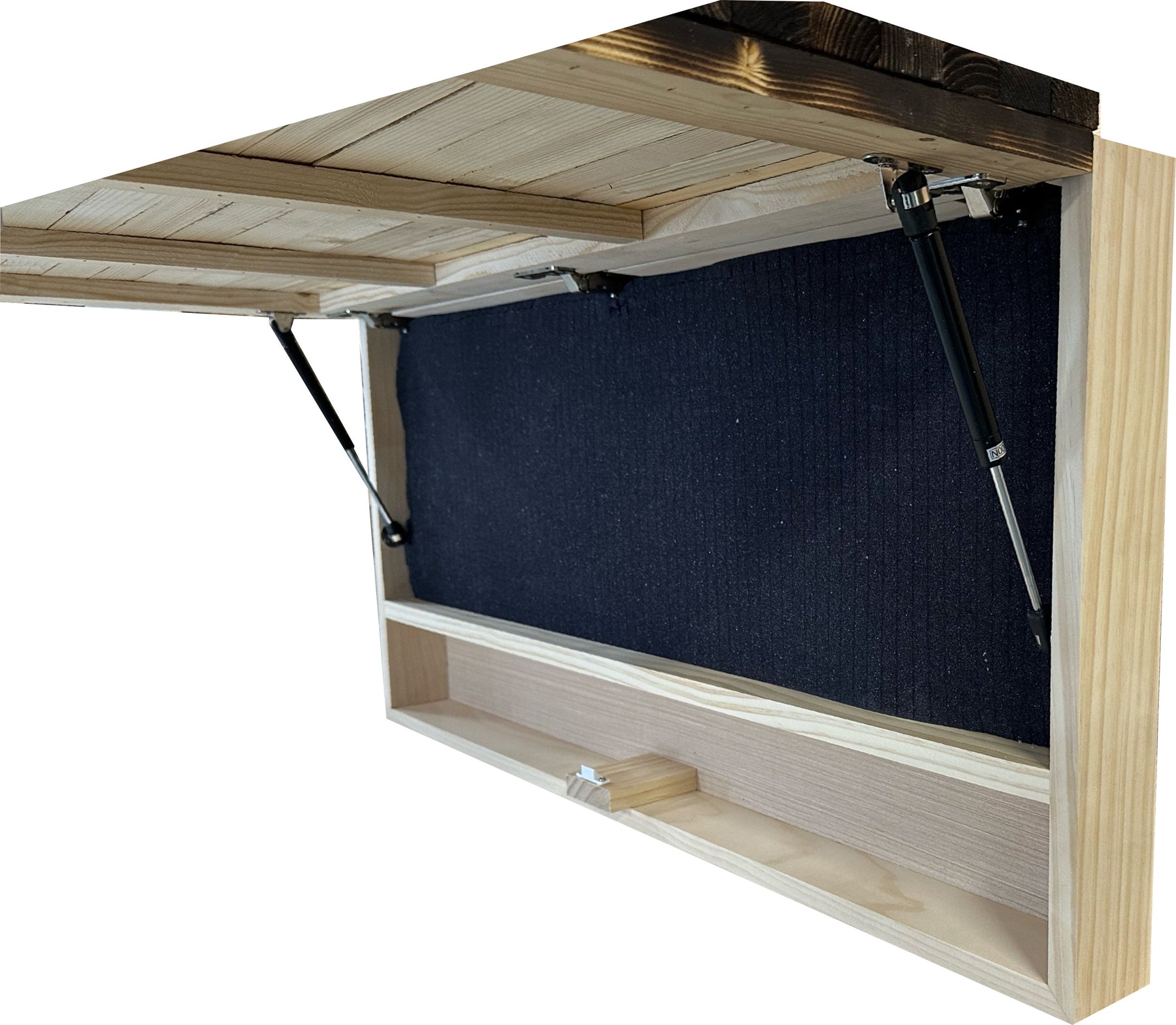 Large American Flag Gun Safe - Quick Access Hidden Gun Safe for Rifles, Shotguns, & Handguns - Gun Concealment Furniture with Magnetic Lock - Gun Self by Bellewood Designs