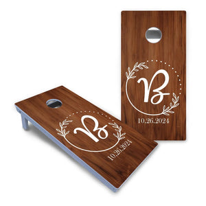 Laurel Wreath Cornhole Boards - All Weather Series by Cornhole Solutions, custom cornhole board detail photo 2