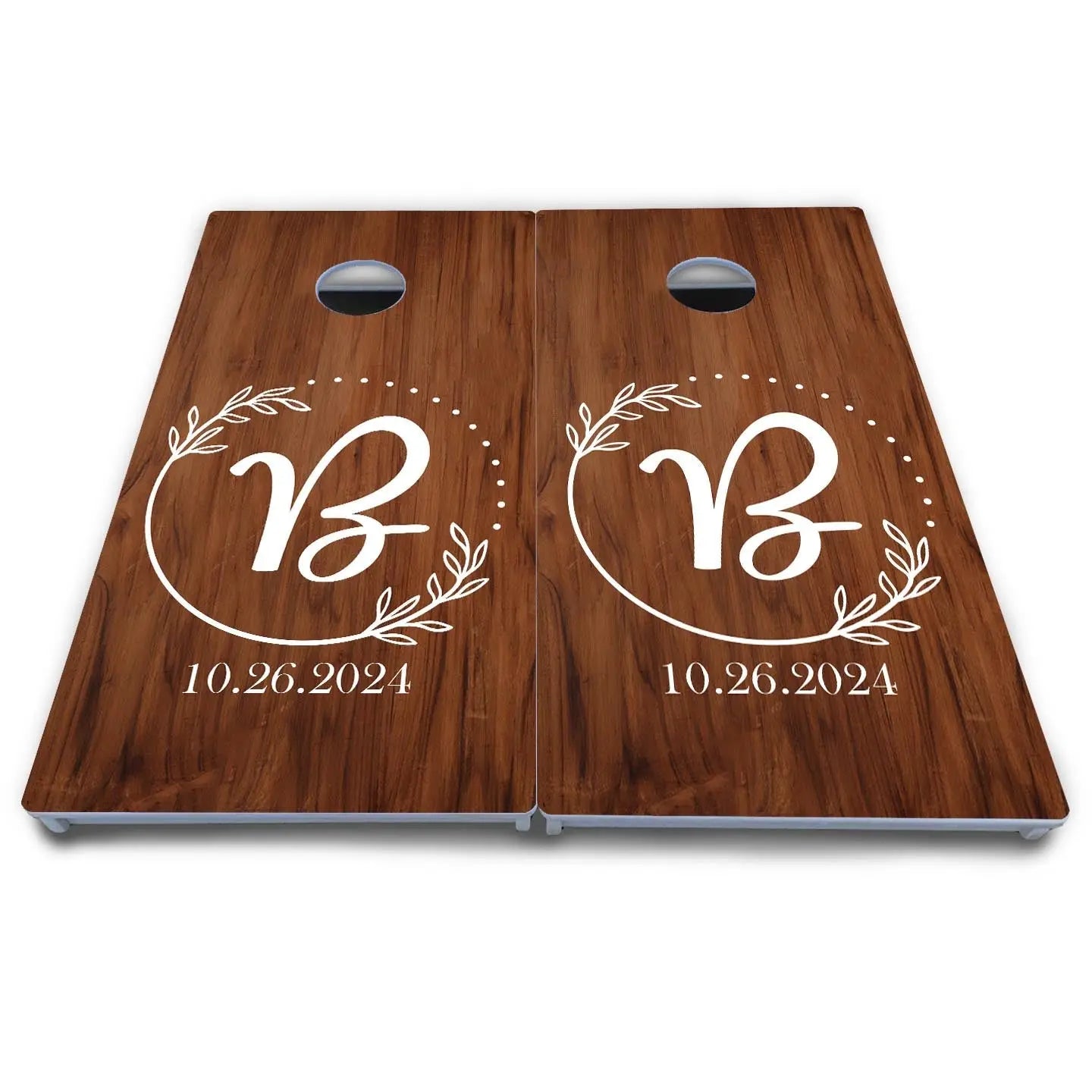 Laurel Wreath Cornhole Boards - All Weather Series by Cornhole Solutions, custom cornhole board detail photo 4