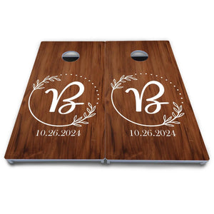 Laurel Wreath Cornhole Boards - All Weather Series by Cornhole Solutions, custom cornhole board detail photo 4