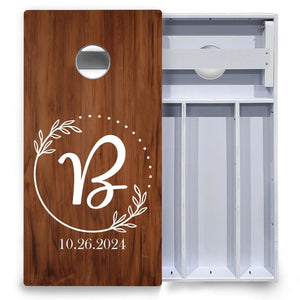 Laurel Wreath Cornhole Boards - All Weather Series by Cornhole Solutions, custom cornhole board detail photo 5