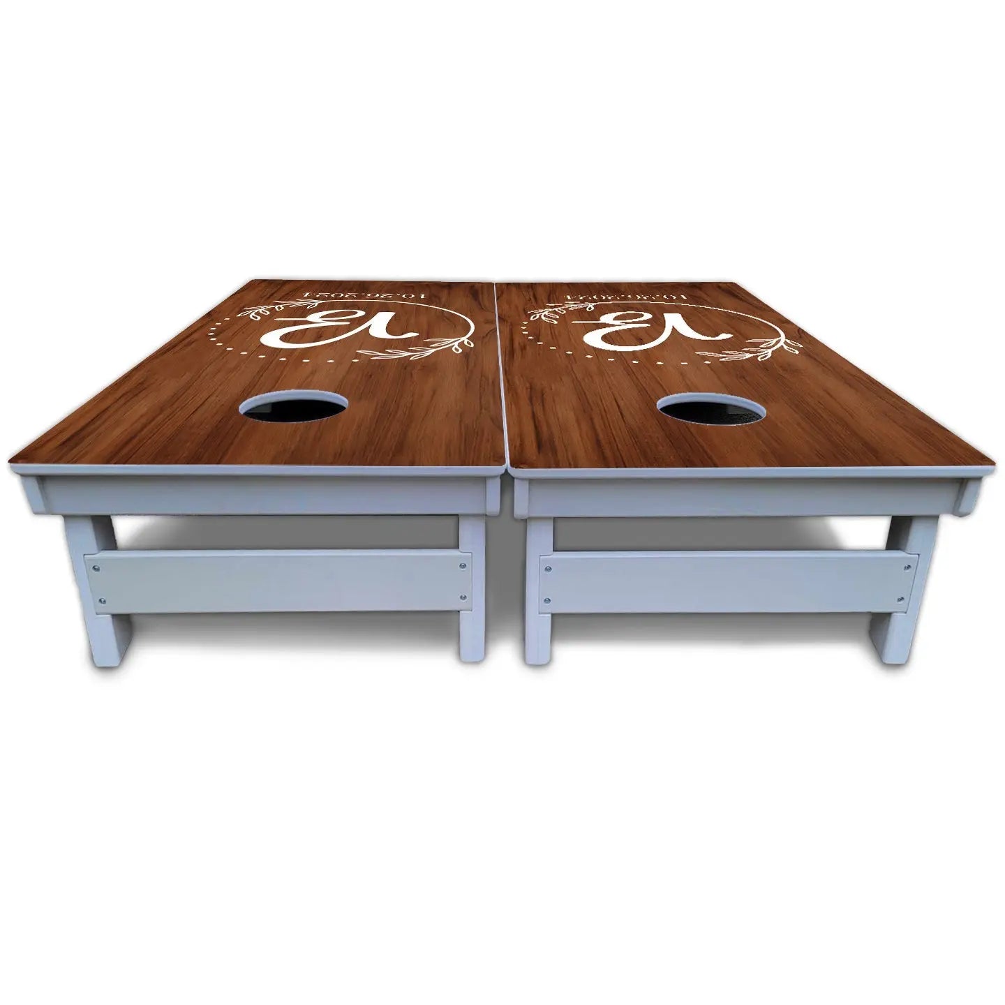 Laurel Wreath Cornhole Boards - All Weather Series by Cornhole Solutions, custom cornhole board detail photo 6