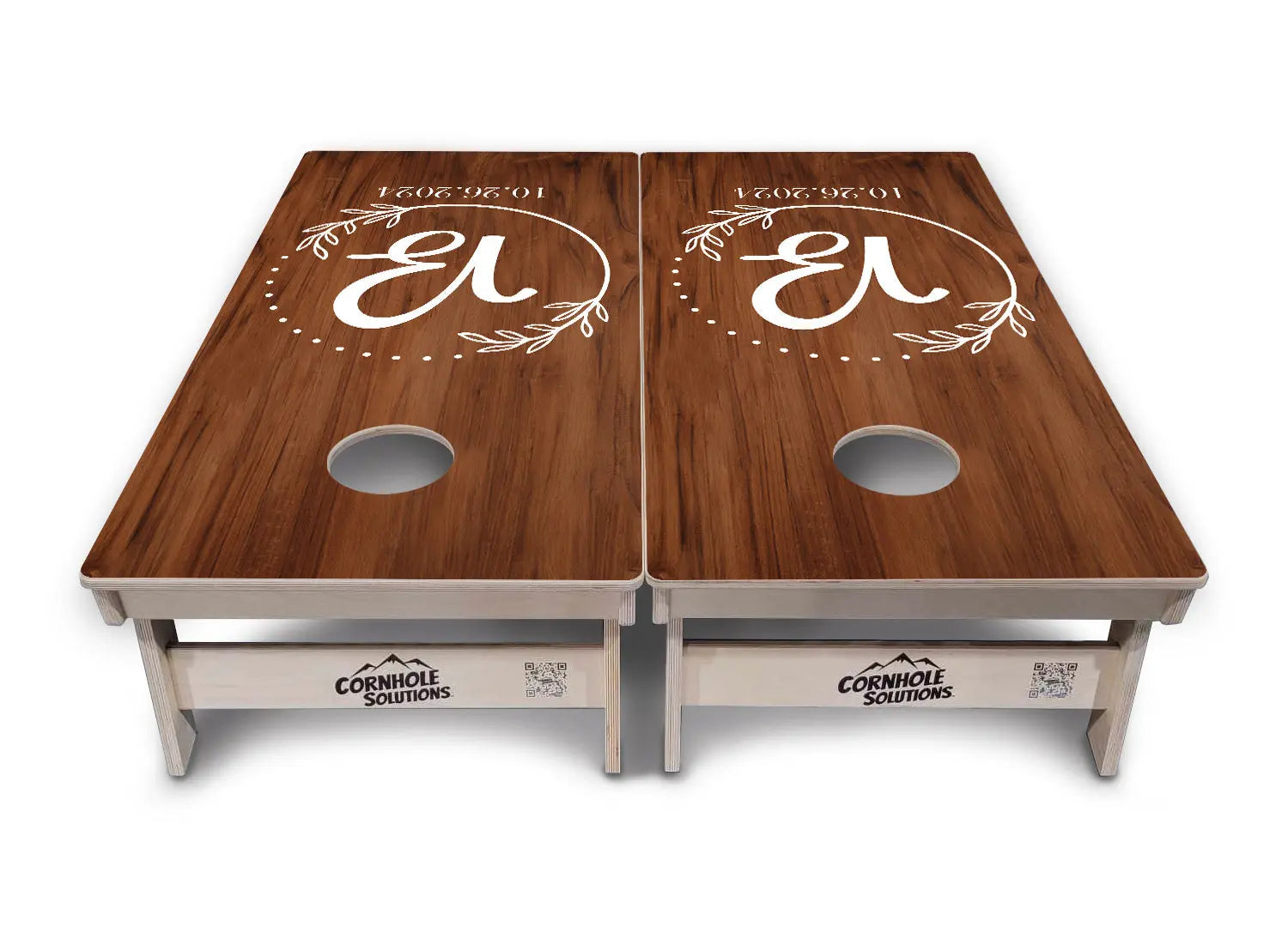 Laurel Wreath Cornhole Boards - Professional Tournament Series by Cornhole Solutions, custom cornhole board detail photo 2