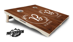 Laurel Wreath Cornhole Boards - c Birch - Pro Solution Lite Series by Cornhole Solutions, custom cornhole board detail photo 5