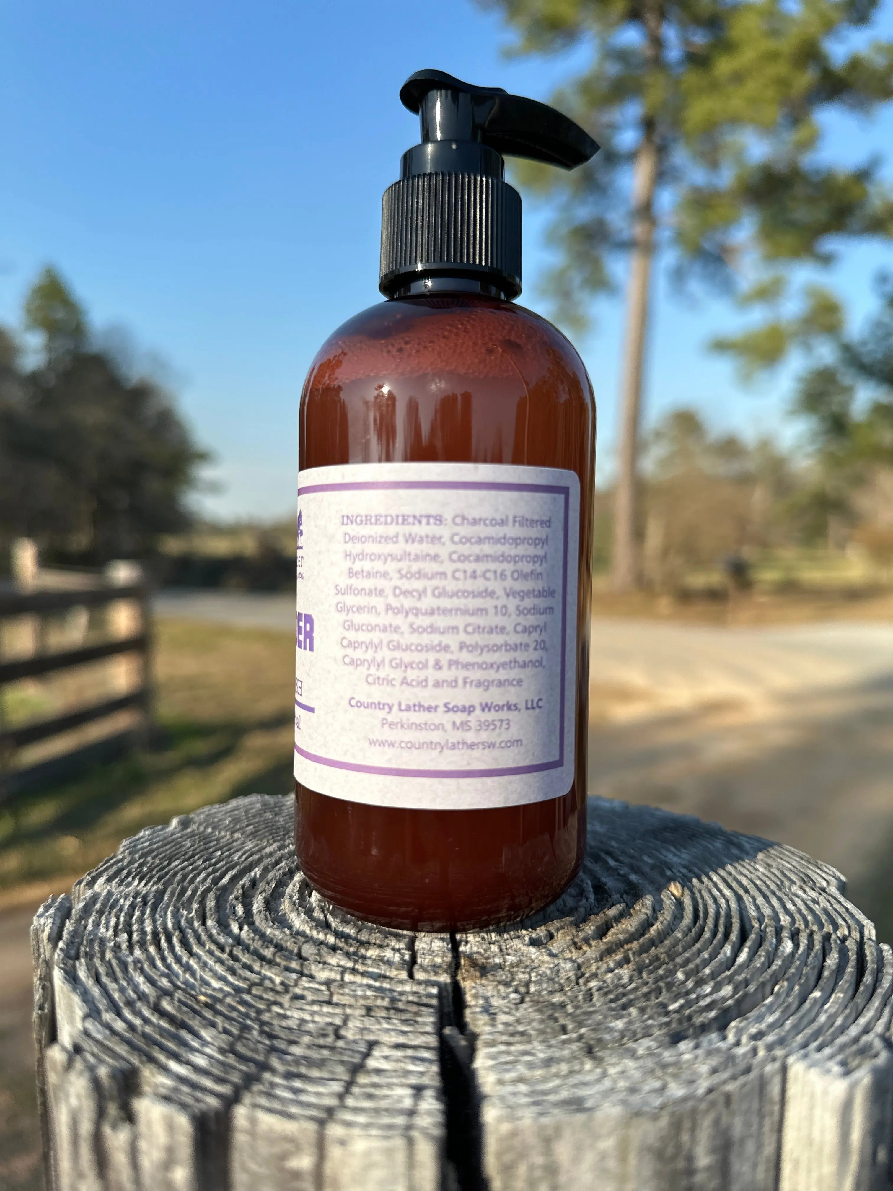Lavender Hand Warsh by Country Lather Soap Works, handmade bath and body detail photo 2