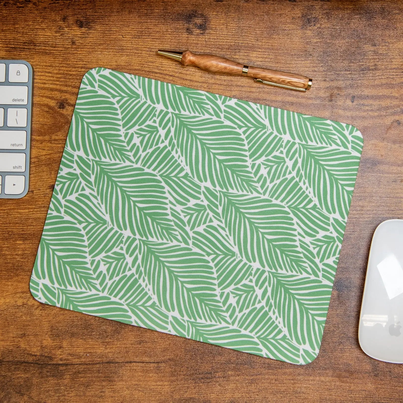 Leafy Luxe - Mouse Pad by Still Magnolia, mouse pads main product photo
