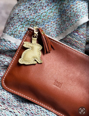 Leather Bunny Charm by Feelhandmade, handmade leather goods main product photo
