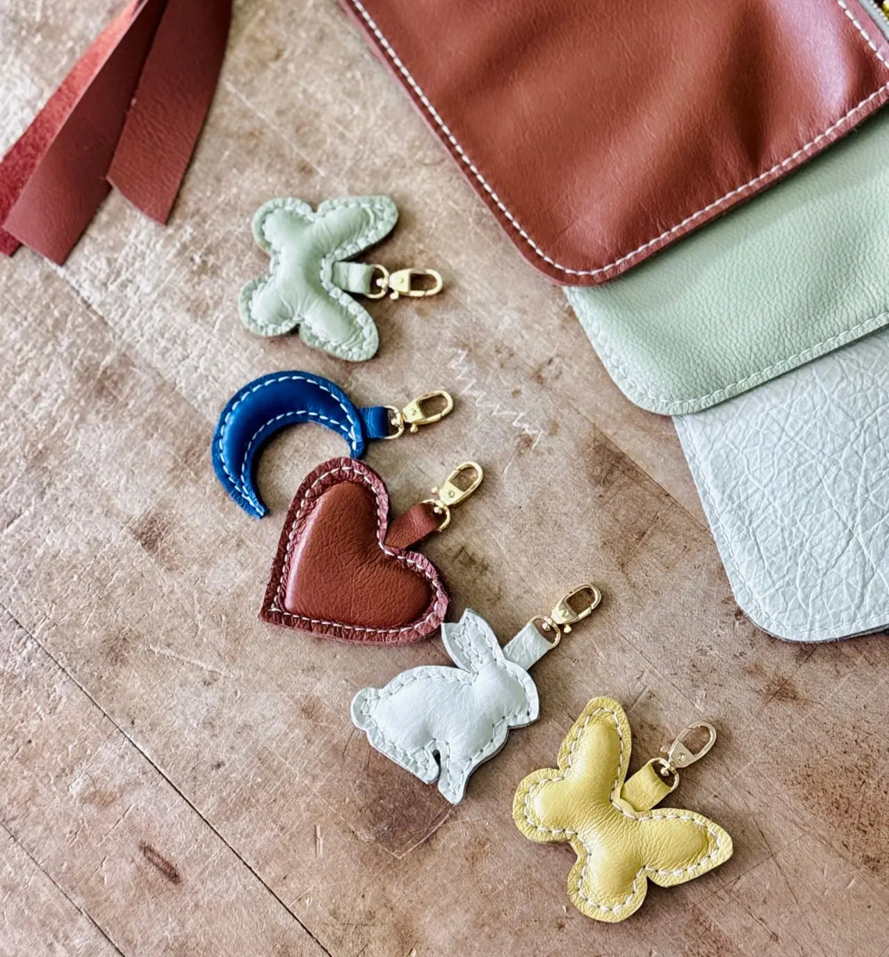 Leather Butterfly Charm by Feelhandmade, natural skincare detail photo 2