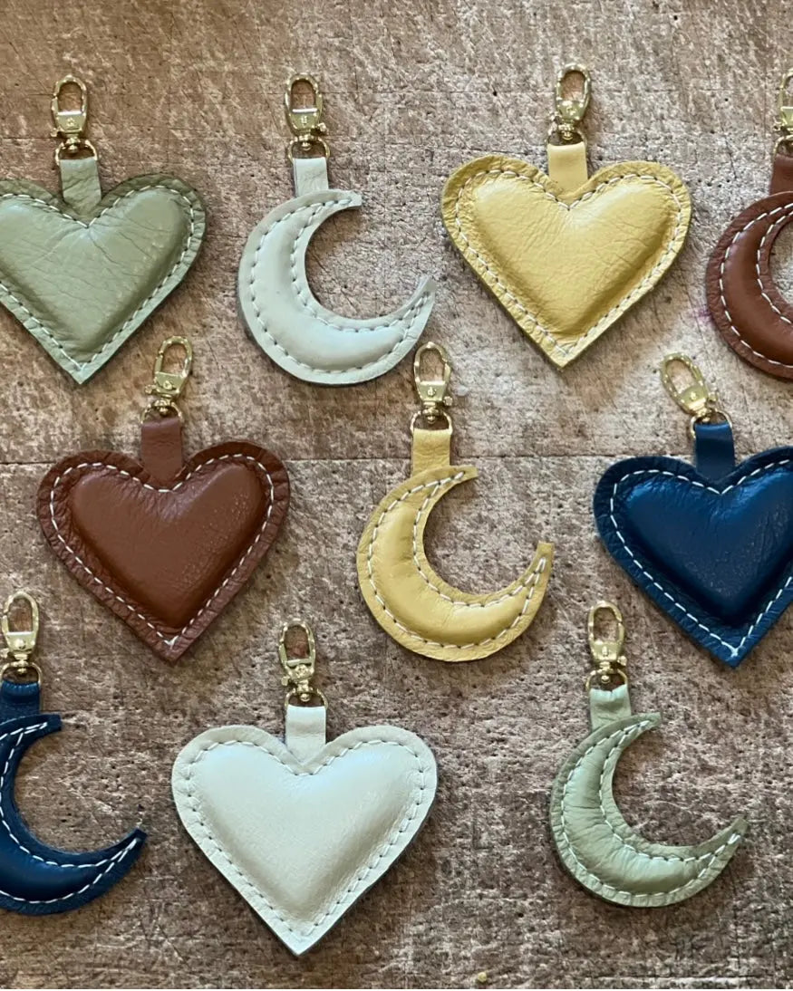 Leather Moon Charm by Feelhandmade, handmade leather goods main product photo