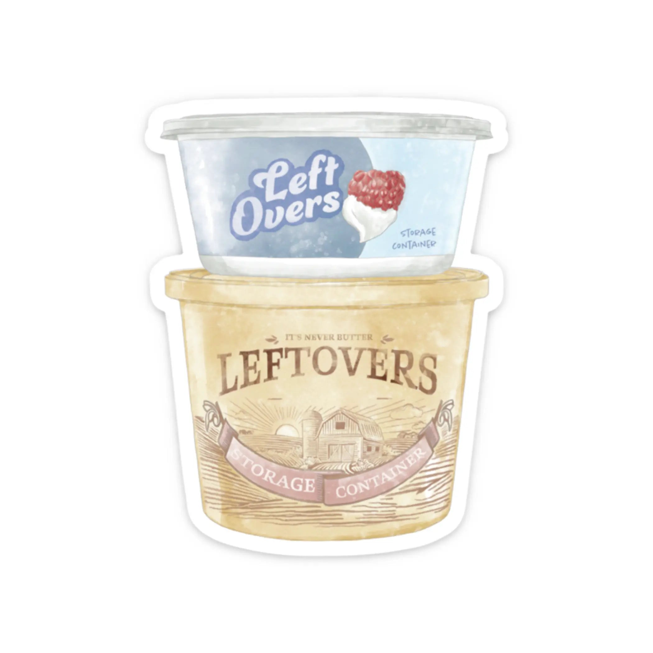Leftovers Die Cut Stickers by Nola Tawk, vinyl decal main product photo