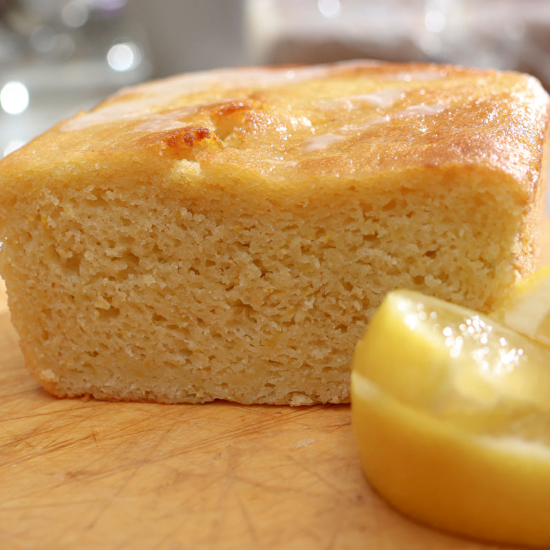 Lemon Glazed Zucchini Bread detail view by Two and a Half Irishmen - Traditional Irish Baking