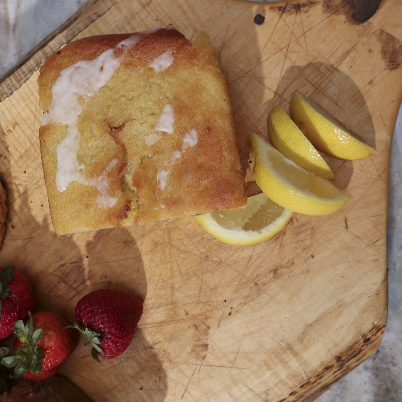 Lemon Glazed Zucchini Bread - Vegan detail view by Two and a Half Irishmen - Traditional Irish Baking