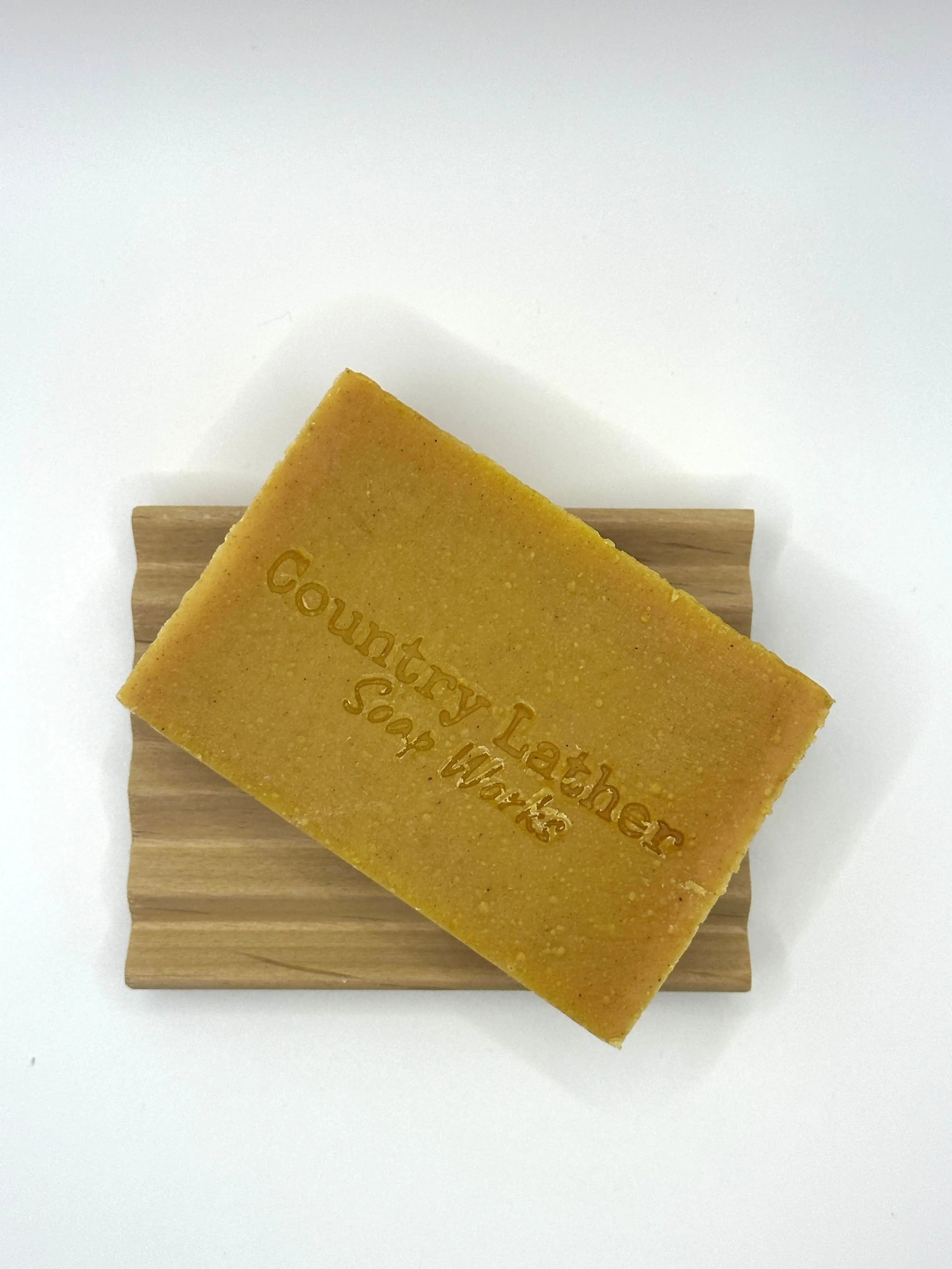 Lemongrass and Turmeric by Country Lather Soap Works, handmade bath and body detail photo 3