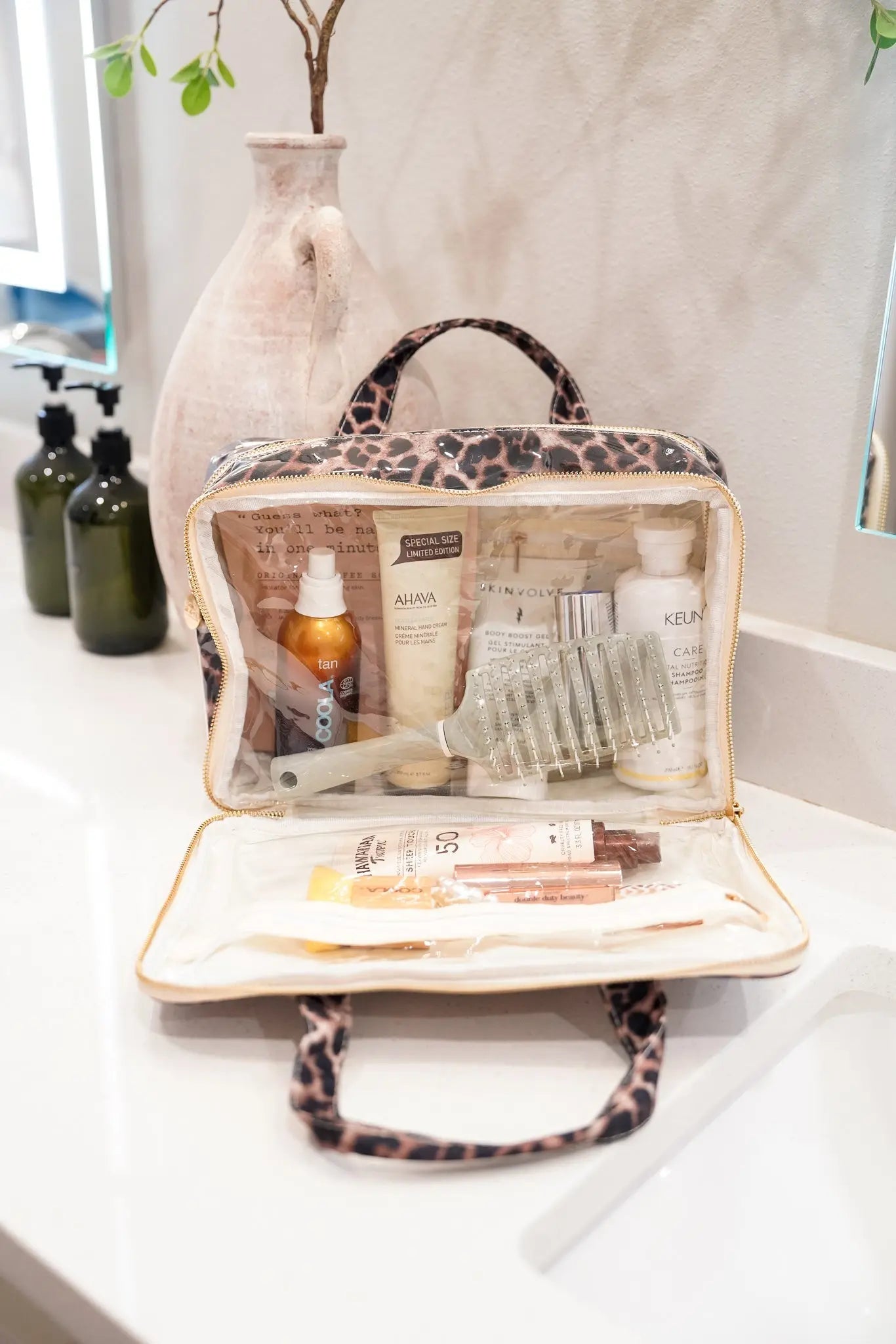 Leopard - Clear Coat Toiletry Case by KenzKustomz, natural skincare detail photo 3