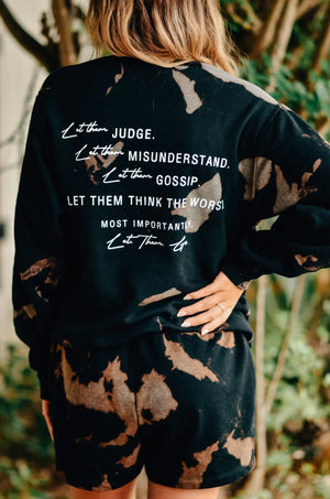 Let Them Bomba Sweatshirt by Southern Bliss Company, Southern lifestyle apparel detail photo 2