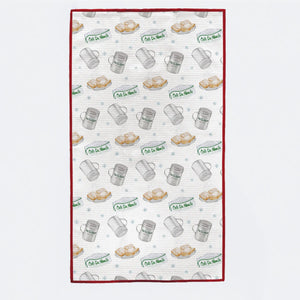Let it Snow! Beignet Tree Kitchen Towel by Nola Tawk, tea towel detail photo 2