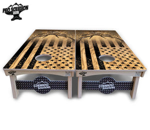 Light Wood Deer & Fish Cornhole Boards - Pro Solution Elite Series by Cornhole Solutions, custom cornhole board detail photo 6