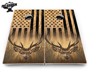 Light Wood Deer & Fish Cornhole Boards - Pro Solution Elite Series by Cornhole Solutions, custom cornhole board detail photo 7