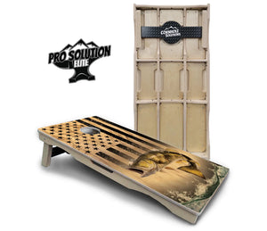 Light Wood Deer & Fish Cornhole Boards - Pro Solution Elite Series by Cornhole Solutions, custom cornhole board detail photo 9