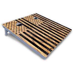 Light Wood Flag Cornhole Boards - All Weather Series by Cornhole Solutions, custom cornhole board detail photo 3