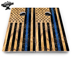 Light Wood Flag Cornhole Boards - Pro Solution Elite Series by Cornhole Solutions, custom cornhole board detail photo 10