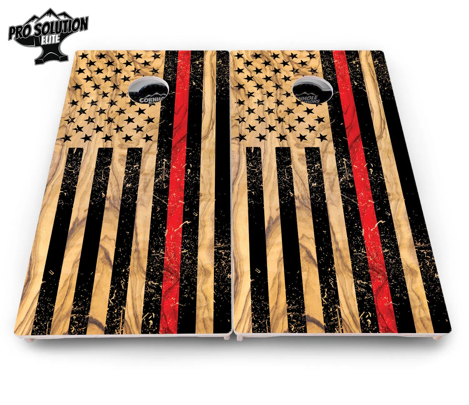 Light Wood Flag Cornhole Boards - Pro Solution Elite Series by Cornhole Solutions, custom cornhole board detail photo 12