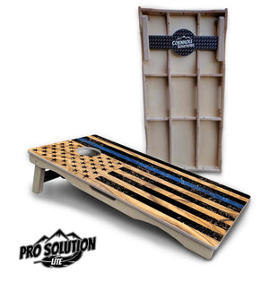 Light Wood Flag Cornhole Boards - Pro Solution Lite Series by Cornhole Solutions, custom cornhole board detail photo 3