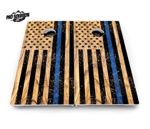 Light Wood Flag Cornhole Boards - Pro Solution Lite Series by Cornhole Solutions, custom cornhole board detail photo 4