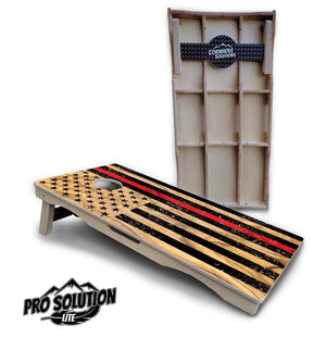 Light Wood Flag Cornhole Boards - Pro Solution Lite Series by Cornhole Solutions, custom cornhole board detail photo 5