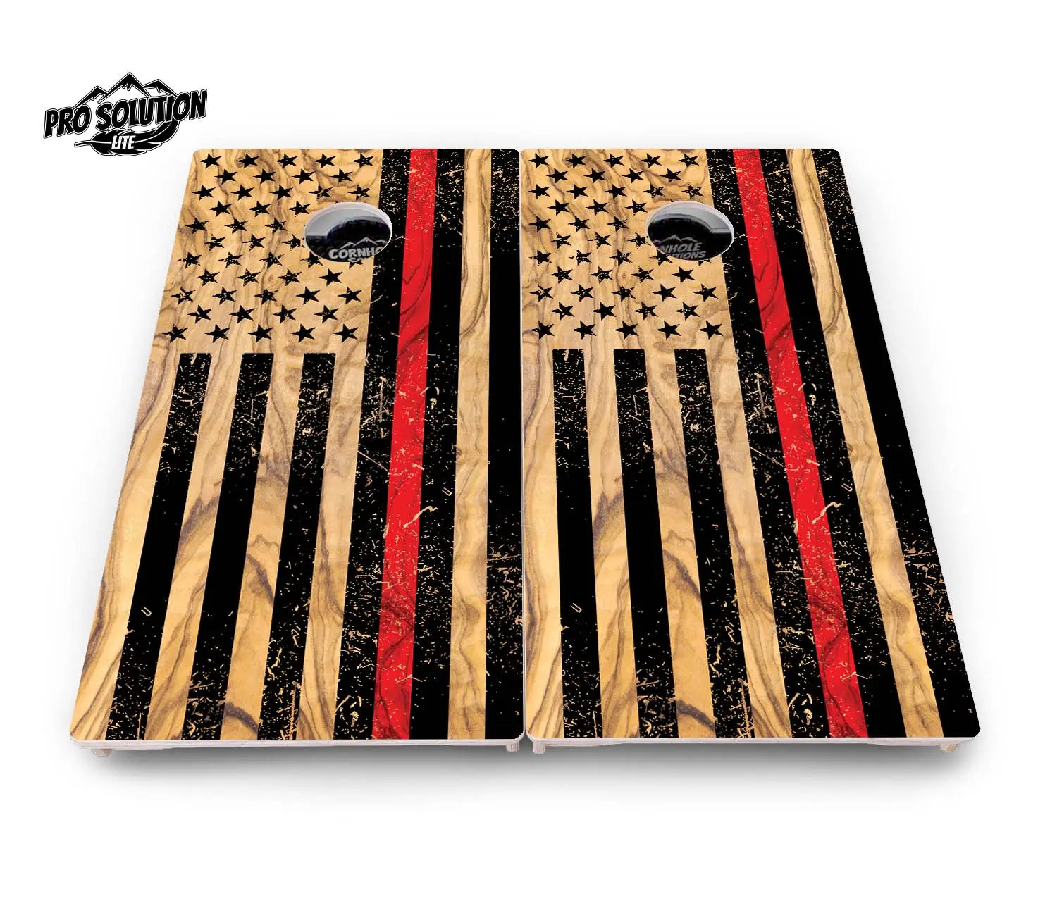 Light Wood Flag Cornhole Boards - Pro Solution Lite Series by Cornhole Solutions, custom cornhole board detail photo 6