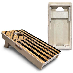 Light Wood Flag - Mini or Vacation Size Cornhole Boards by Cornhole Solutions, custom cornhole board detail photo 5